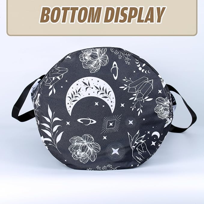 Gothic Moon Laundry Basket Moon Phase Foldable Oxford Cloth Funny Tote Bag - Image 4