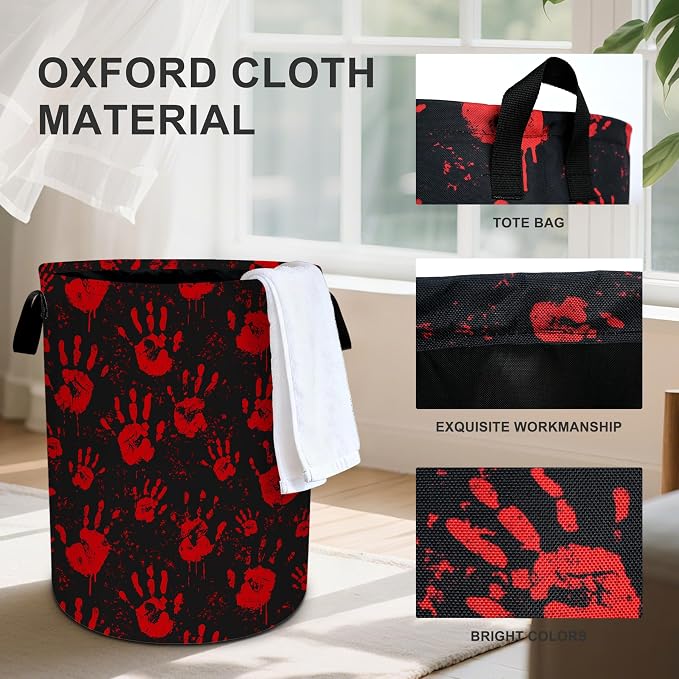 Skull Hand Laundry Basket Storage Bin Foldable Laundry Hamper Clothes Storage - Image 4