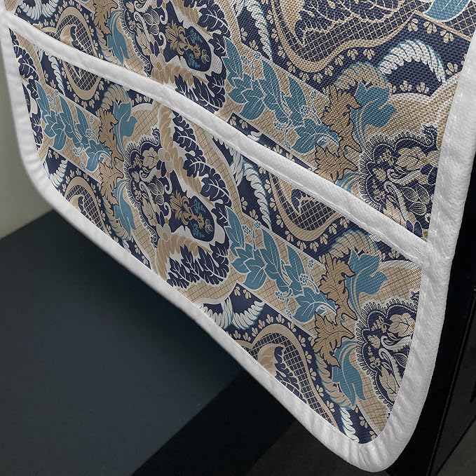 Ambesonne East Microwave Oven Cover, Vintage Eastern Abstract Floral Pattern - Image 3