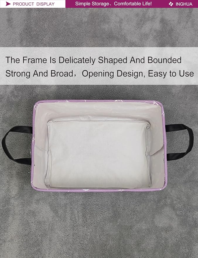 Rectangular Storage Basket Fabric Organizer Bin - Image 7