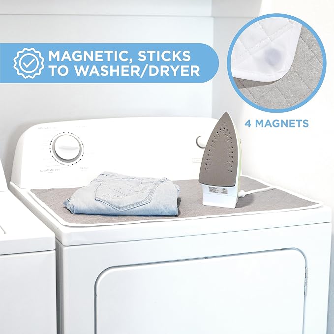 HOLDN’ STORAGE Ironing mat, Magnetic Laundry mat, 28.25” x 19”, Washer and - Image 2