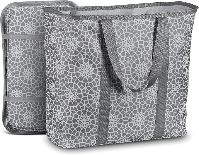 JOMOLA Collapsible Laundry Caddy 80L Large Foldable Laundry Basket Grey by JOMOLA