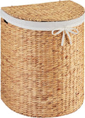 Best Choice Products Half Moon Laundry Hamper w/Lid, Woven Half Round Laundry by BestChoiceProducts