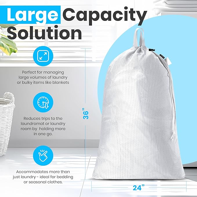 Large Mesh Laundry Bags - Image 2