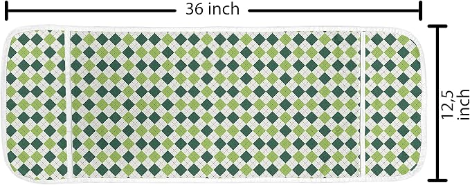 Ambesonne Geometric Microwave Oven Cover, Classical Diamond Line Pattern - Image 2