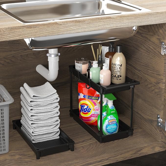 SimpleHouseware Standard 3-Tier Slim Rolling Storage Cart - Image 7