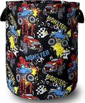 Funny Cars Printed Laundry Basket Foldable by SELIONLIKN