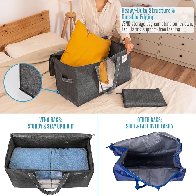 VENO 10 Pack Moving Bags, Comforter and Blanket Storage Bags - Image 4