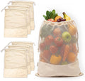 LEAFICO Reusable Produce Bags – 100% Cotton Mesh & Solid Hybrid – Reusable by Leafico