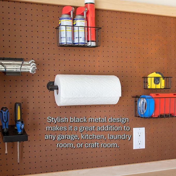 Peg Board Paper Towel Holder for Pegboard, Peg Board Accessory Kit - Image 6