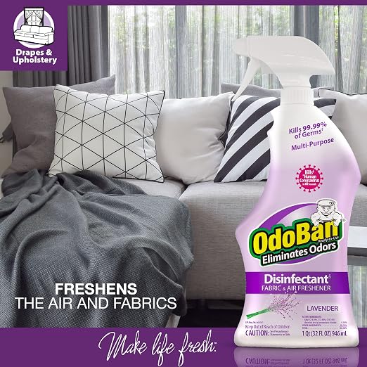 OdoBan Ready-to-Use Disinfectant and Odor Eliminator, Made in the USA, Lavender - Image 4