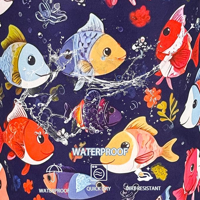 Fish Laundry Basket Funny Cartoon Foldable Oxford Cloth Tote Bag Laundry Hamper - Image 4