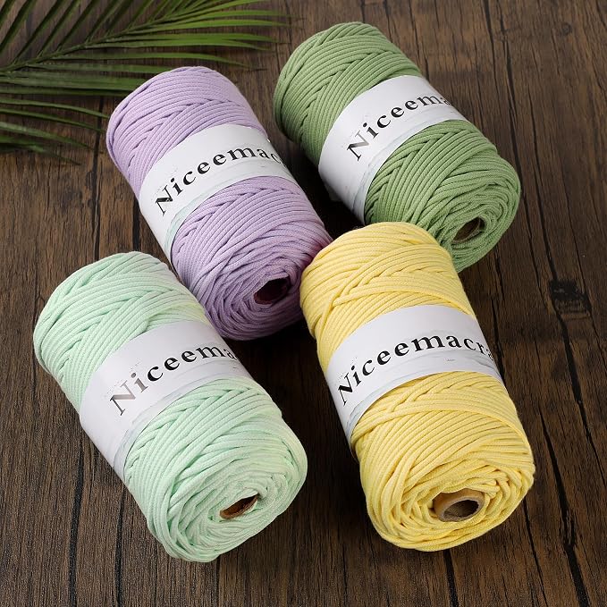 Braided Cotton Macrame Cord 3mm x 110yards - Image 5