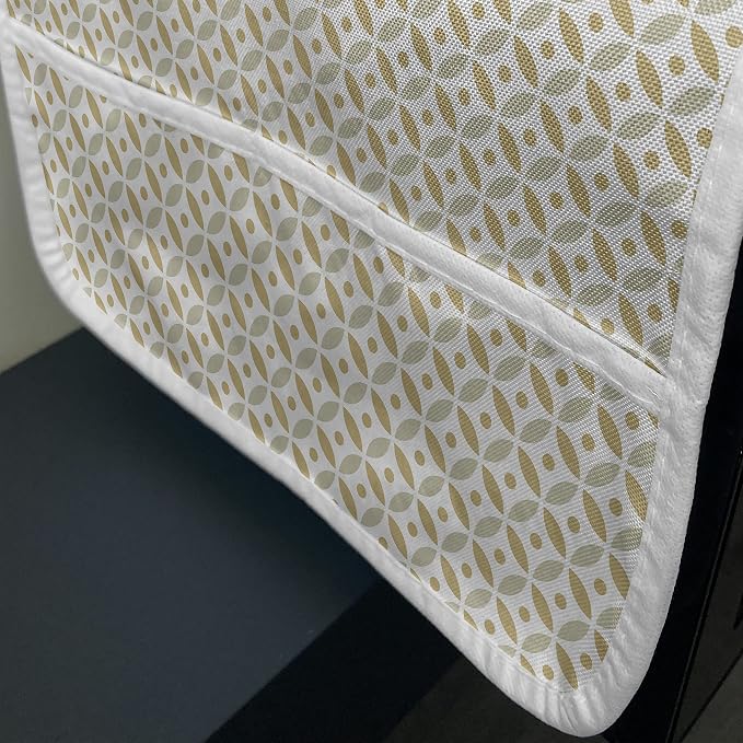 Lunarable Geometric Circle Microwave Oven Cover, Disc Shaped Overlaps Dots and - Image 3