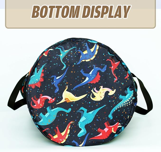 Colorful Dinosaur Laundry Basket Cartoon Pattern Foldable Oxford Cloth Funny - Image 4