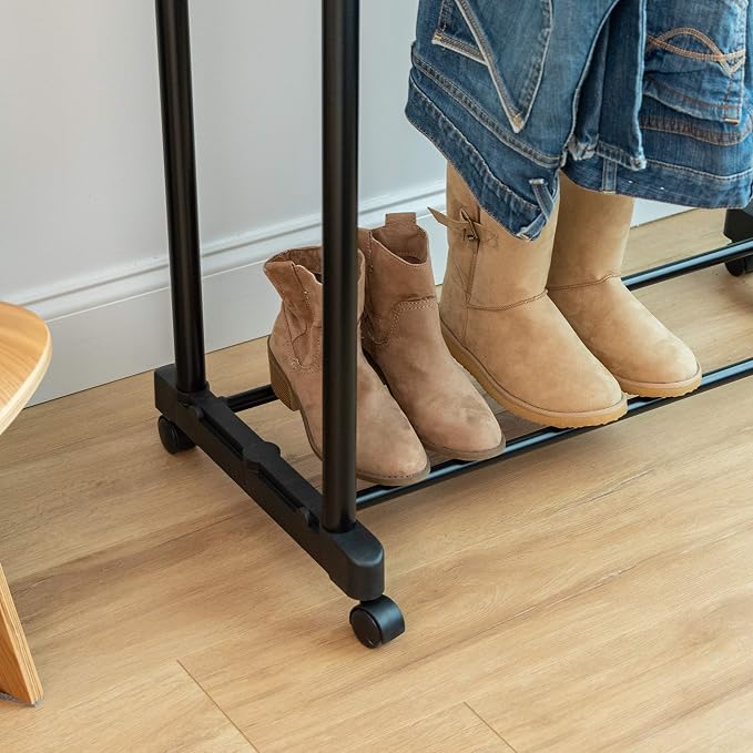 IRIS USA Portable Double-Rod Height Adjustable Clothes Rack - Image 7