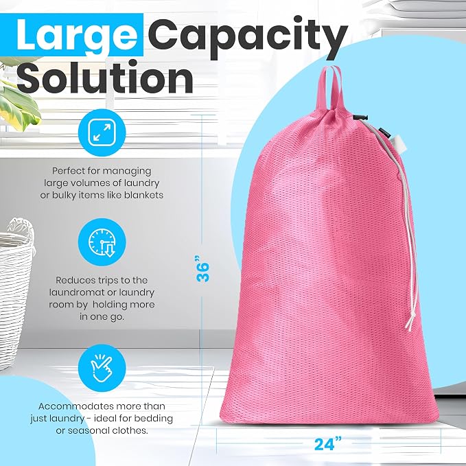 Large Mesh Laundry Bags - Image 2