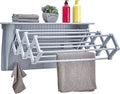 Danya B Accordion Clothes Drying Rack, Retractable, Wall Mounted Towel Rack and by DANYAB