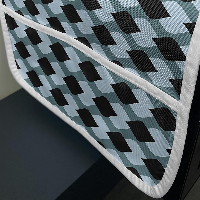 Ambesonne Geometric Microwave Oven Cover, Surreal Ornamental Leaf Pattern - Image 3
