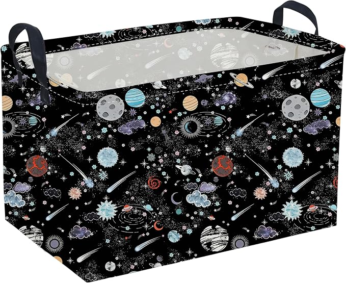 Sanjiaofeng Rectangular Moon and Stars Basket Waterproof Foldable Kids Laundry by Sanjiaofen