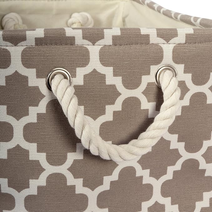 DII Polyester Container with Handles, Lattice Storage Bin - Image 2