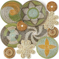 Tatuo 11 Pcs Boho Wall Basket Decor Decorative Bulrush Woven Basket Wall Decor by Tatuo
