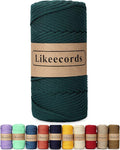 4mm Polyester Braided Macrame Cord 140Yards /426Feet, Elastic Yarn by Likeecords