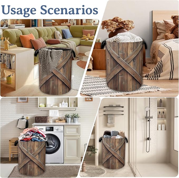 Vintage Barn Door Laundry Hamper - Image 7
