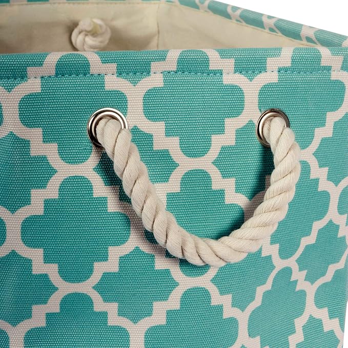 DII Polyester Container with Handles, Lattice Storage Bin - Image 2