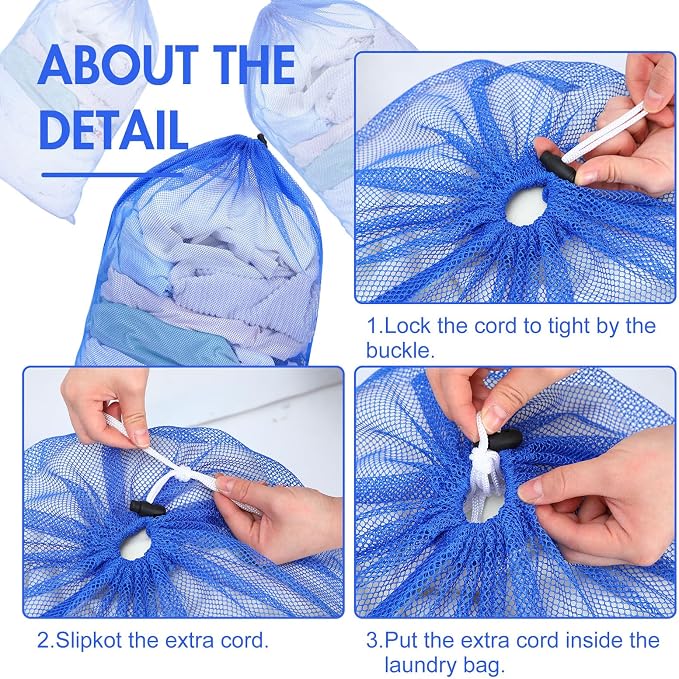 Berlune Large Mesh Laundry Bags, 24 x 36 Inch Bulk Wash Set - Image 3