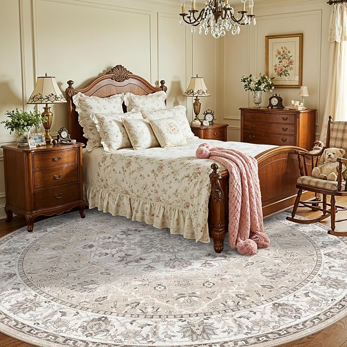 Washable 8ft Round Area Rug - Image 2