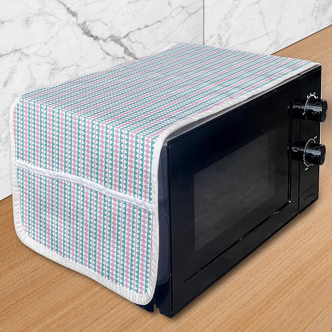 Ambesonne Abstract Microwave Oven Cover, Continuing Horizontally Aligned by Ambesonne