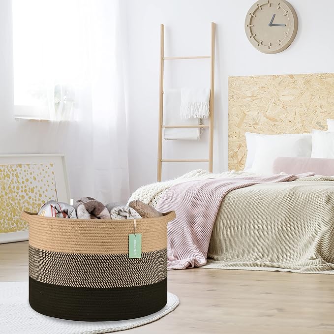 Extra Large Blanket Basket 87L, Laundry Hamper, Baby Nursery Hamper - Image 9