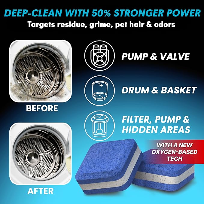 Washing Machine Cleaner New Ultra Pro Tablets 50% Stronger Formula - Image 2