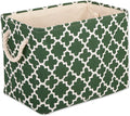 DII Polyester Container with Handles, Lattice Storage Bin, Hunter Green by DII
