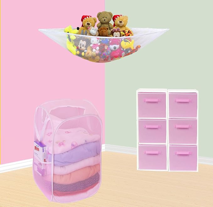 Simple Houseware Mesh Pop-Up Laundry Hamper Basket - Image 4