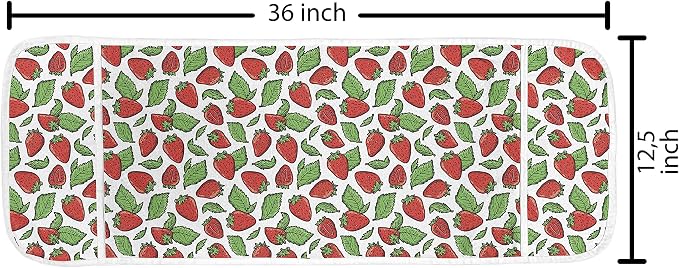 Ambesonne Fruit Microwave Oven Cover, Juicy Strawberries - Image 2