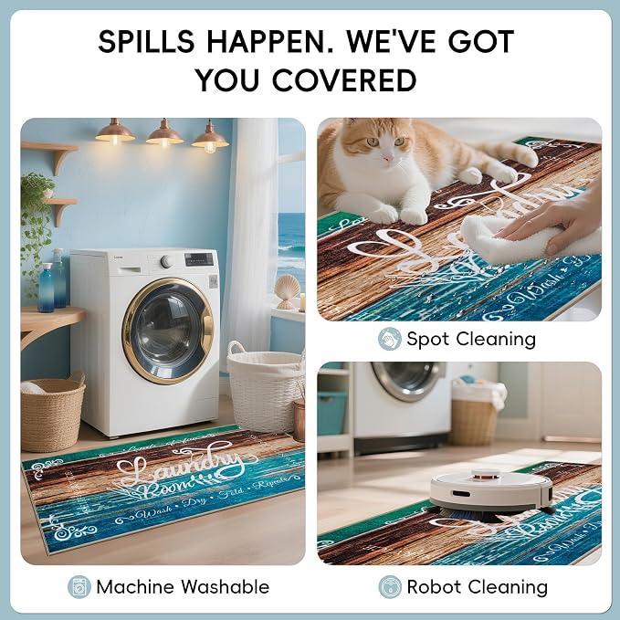 Laundry Room Rug 20"x47" – Stylish Non-Slip Runner Mat - Image 5