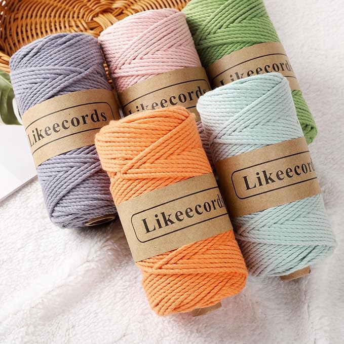 Cotton Macrame Cord 3mm x 100m, 3 Strand Twisted, Macrame Rope, Macrame String - Image 5