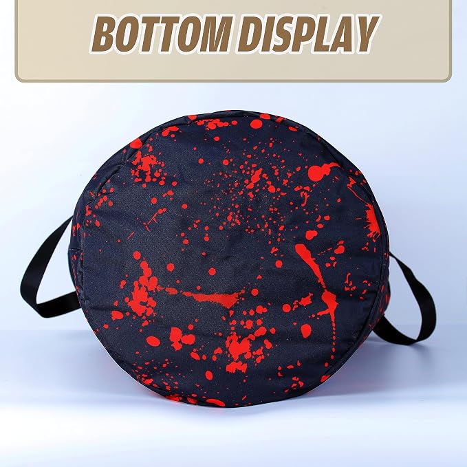 Blood Splattered Laundry Basket Blood Pattern Foldable Oxford Cloth Funny Tote - Image 4