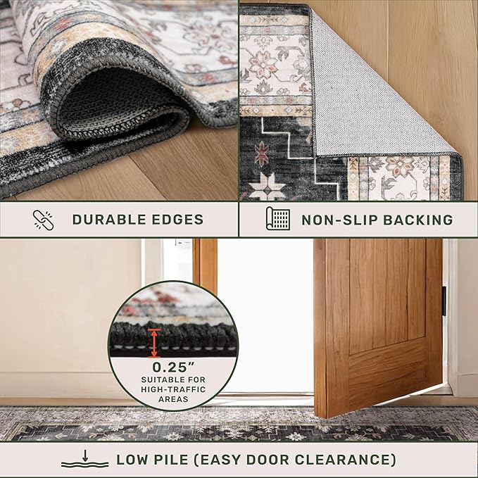 Boho Washable 4x6 Entryway Rug - Image 5