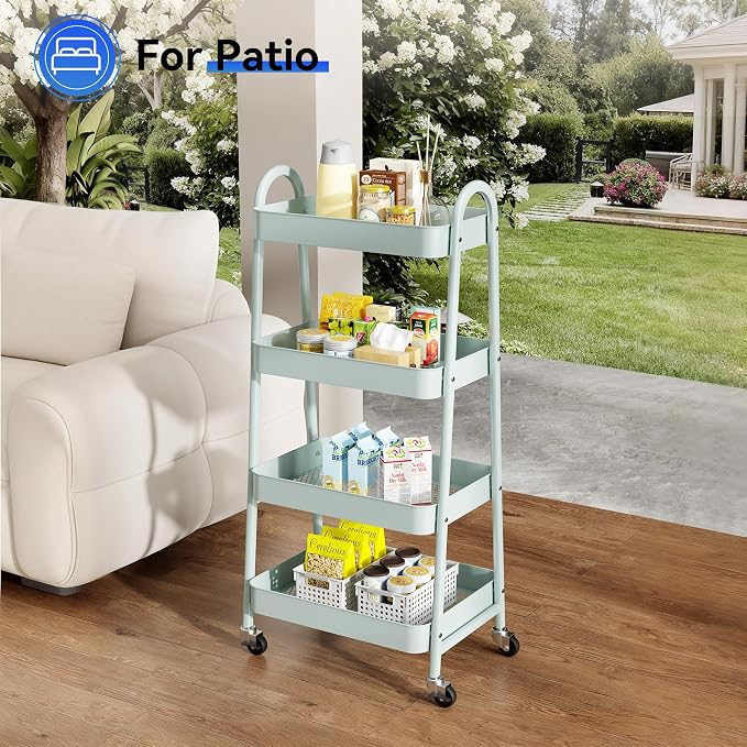 NEWBULIG 4-Tier Rolling Utility Cart - Image 8