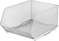 Mesh Stacking Bin Silver Storage Containers Great by YBMHome