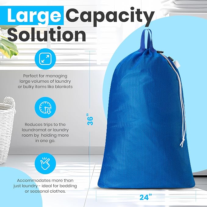 Large Mesh Laundry Bags - Image 2