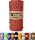 4mm Polyester Braided Macrame Cord 140Yards /426Feet, Elastic Yarn by Likeecords