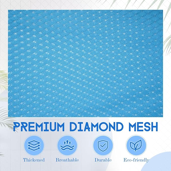 6 Pack 20 x 17 Inches Blue Soft Mesh Laundry Bag - Image 3