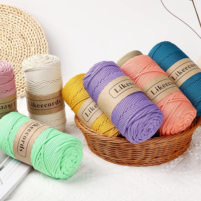 4mm Polyester Braided Macrame Cord 140Yards /426Feet, Elastic Yarn - Image 3
