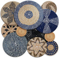 Tatuo 11 Pcs Boho Wall Basket Decor Decorative Bulrush Woven Basket Wall Decor by Tatuo