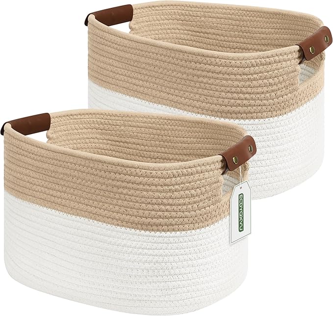 Cotton Rope Basket, Storage Baskets by ECDYQXVU