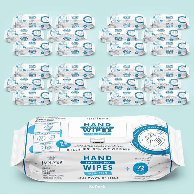 24 Pack Hand Sanitizing Wipes, All-Purpose Cleaner - Image 3